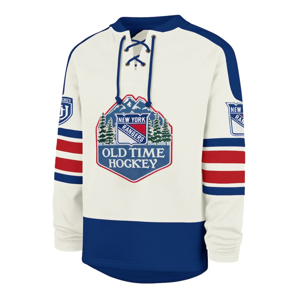 New York Rangers '47 Pond Hockey Trio Eternal Lacer Sweatshirt - Cream - NHL