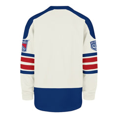 New York Rangers '47 Pond Hockey Trio Eternal Lacer Sweatshirt - Cream - NHL