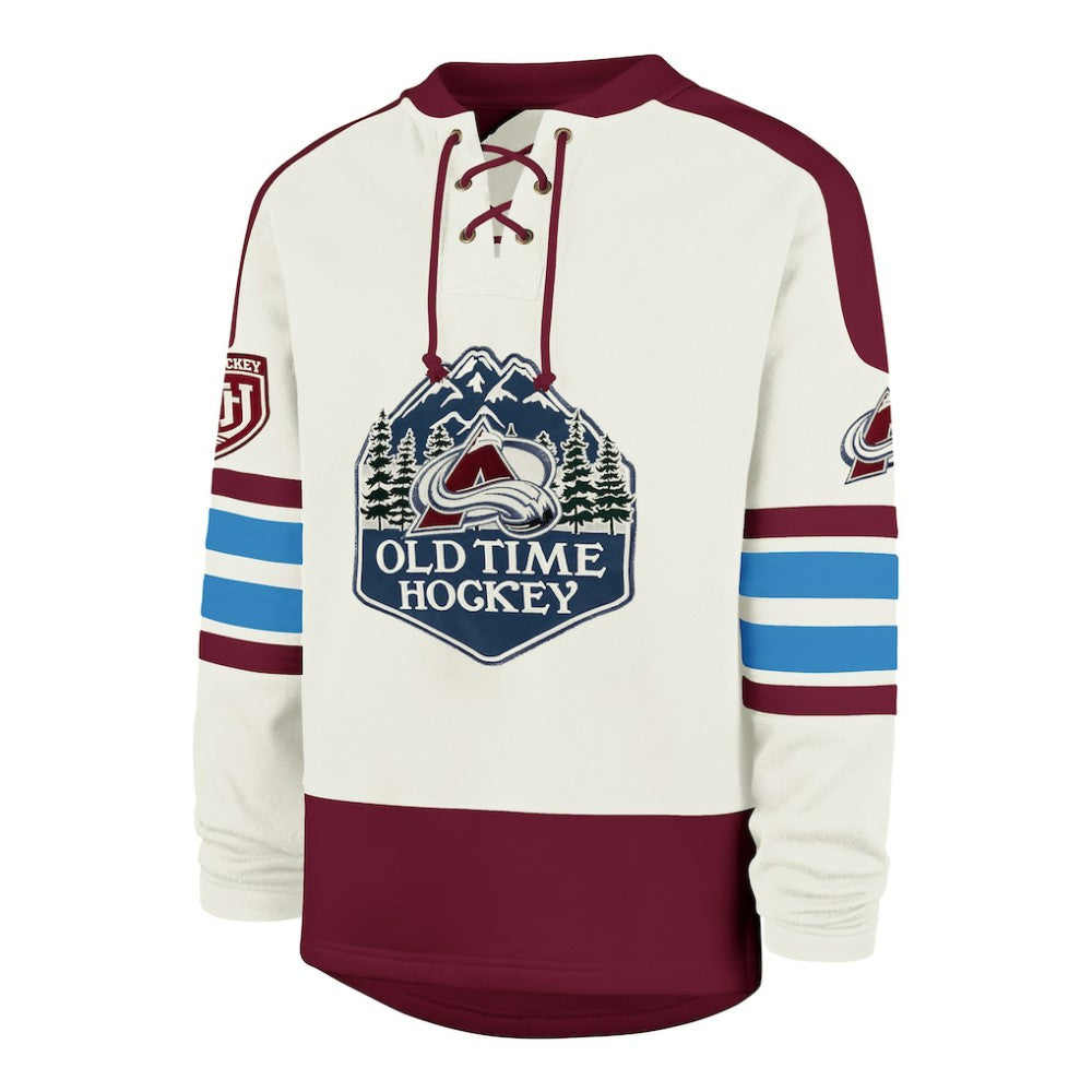 Colorado Avalanche '47 Pond Hockey Trio Eternal Lacer Sweatshirt - Cream - NHL
