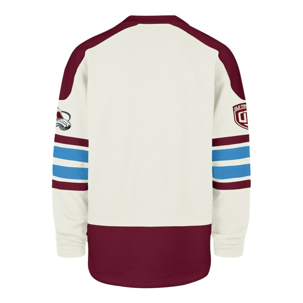 Colorado Avalanche '47 Pond Hockey Trio Eternal Lacer Sweatshirt - Cream - NHL