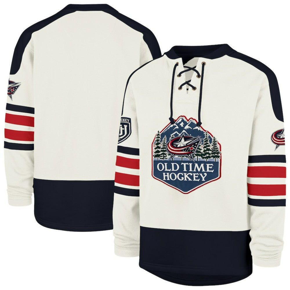 Columbus Blue Jackets '47 Pond Hockey Trio Eternal Lacer Sweatshirt - Cream - NHL