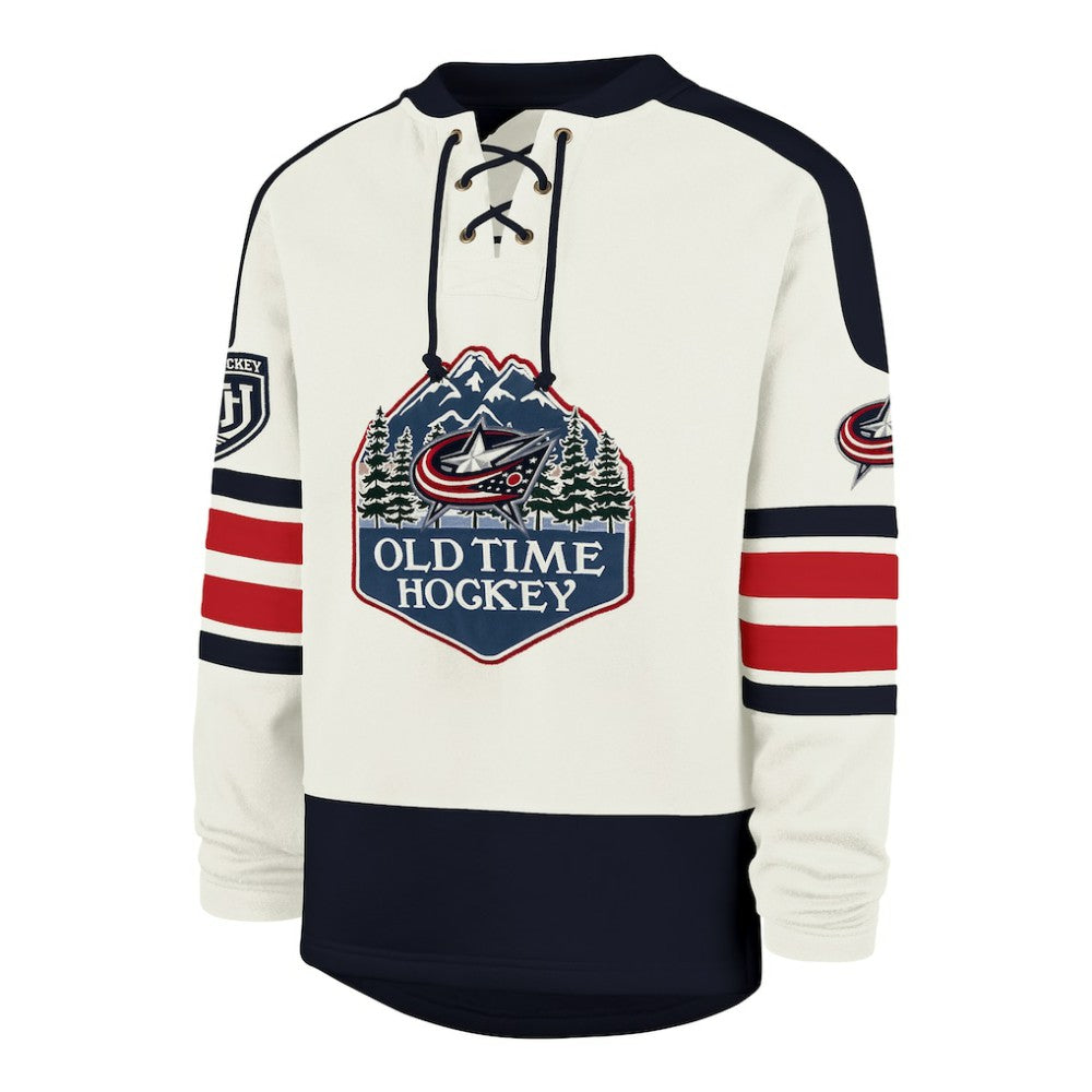 Columbus Blue Jackets '47 Pond Hockey Trio Eternal Lacer Sweatshirt - Cream - NHL