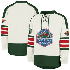 Minnesota Wild '47 Pond Hockey Trio Eternal Lacer Sweatshirt - Cream - NHL