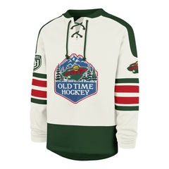 Minnesota Wild '47 Pond Hockey Trio Eternal Lacer Sweatshirt - Cream - NHL