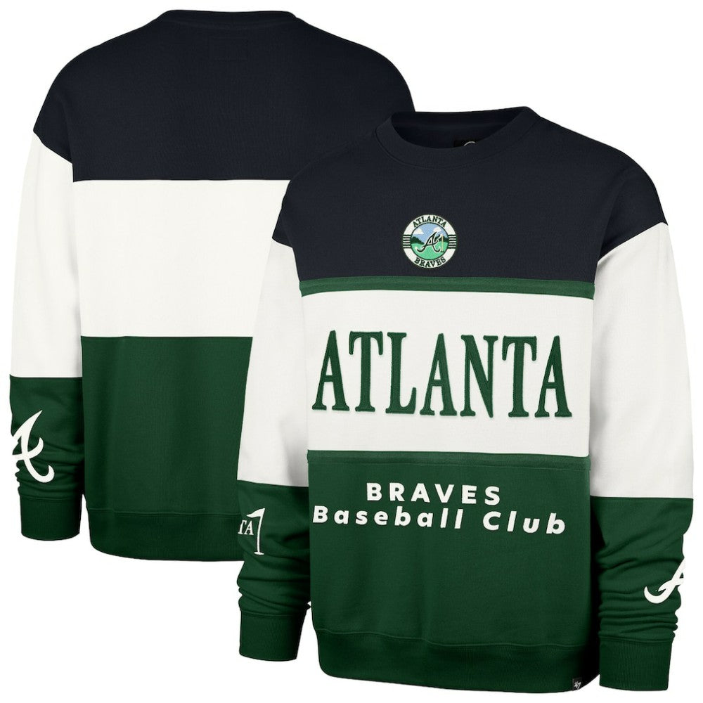 Atlanta Braves '47 Tee Up Maximalist Fleece Sweatshirt - MLB