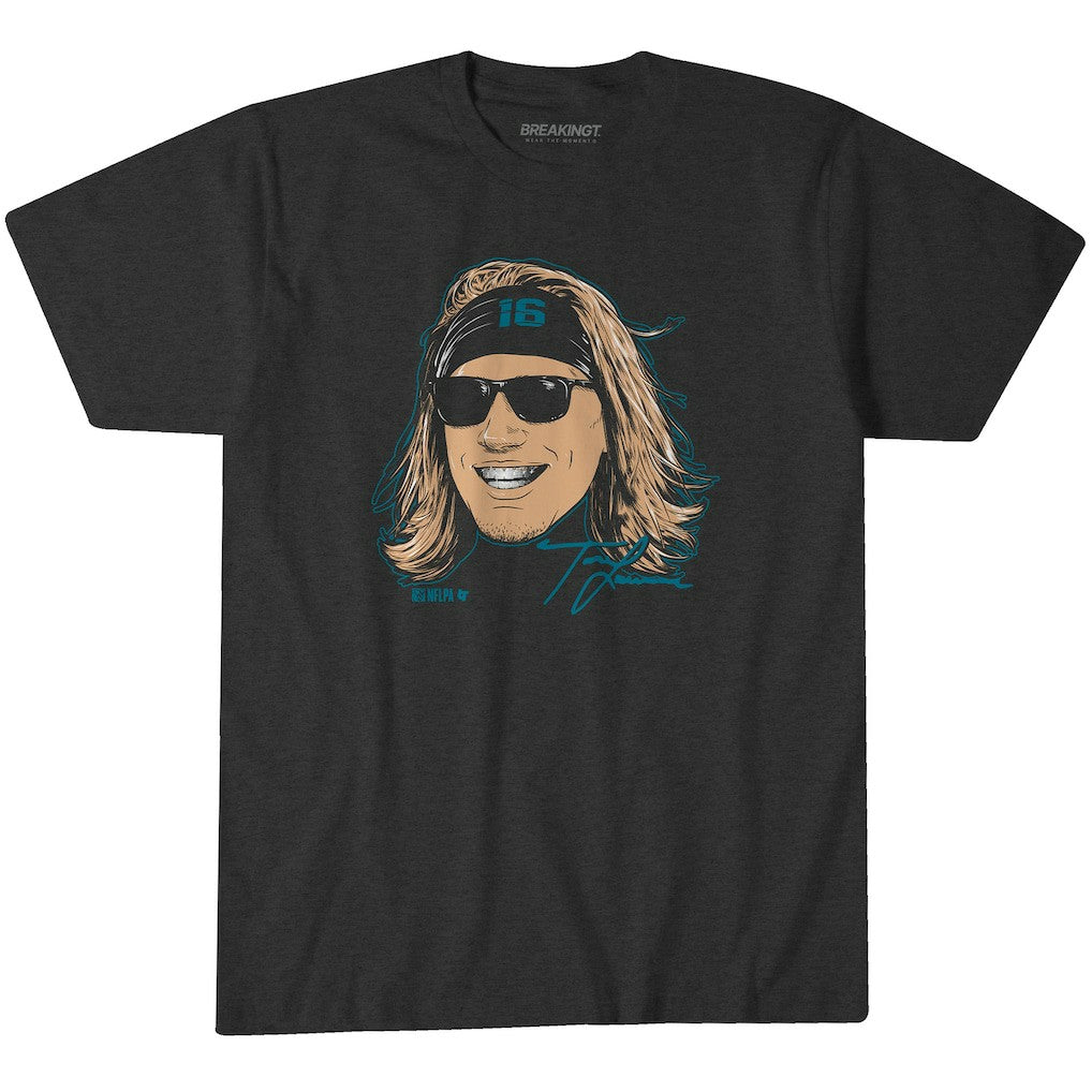 Trevor Lawrence Jacksonville Jaguars BreakingT Unisex Steezy Trev Graphic T-Shirt Charcoal | NFL