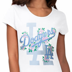 Los Angeles Dodgers G-III 4Her by Carl Banks Women's Floral Endzone T-Shirt - MLB