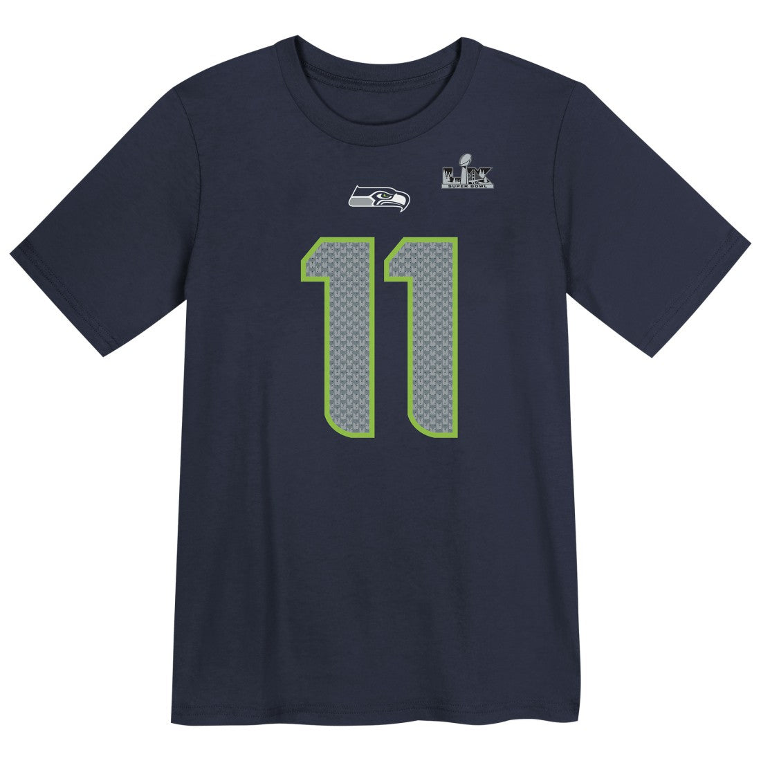 Jaxon Smith-Njigba Seattle Seahawks Preschool Super Bowl LX Patch Name & Number T-Shirt College Navy | Nike for Sale