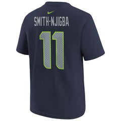 Jaxon Smith-Njigba Seattle Seahawks Youth Super Bowl LX Patch Name & Number T-Shirt College Navy | Nike for Sale