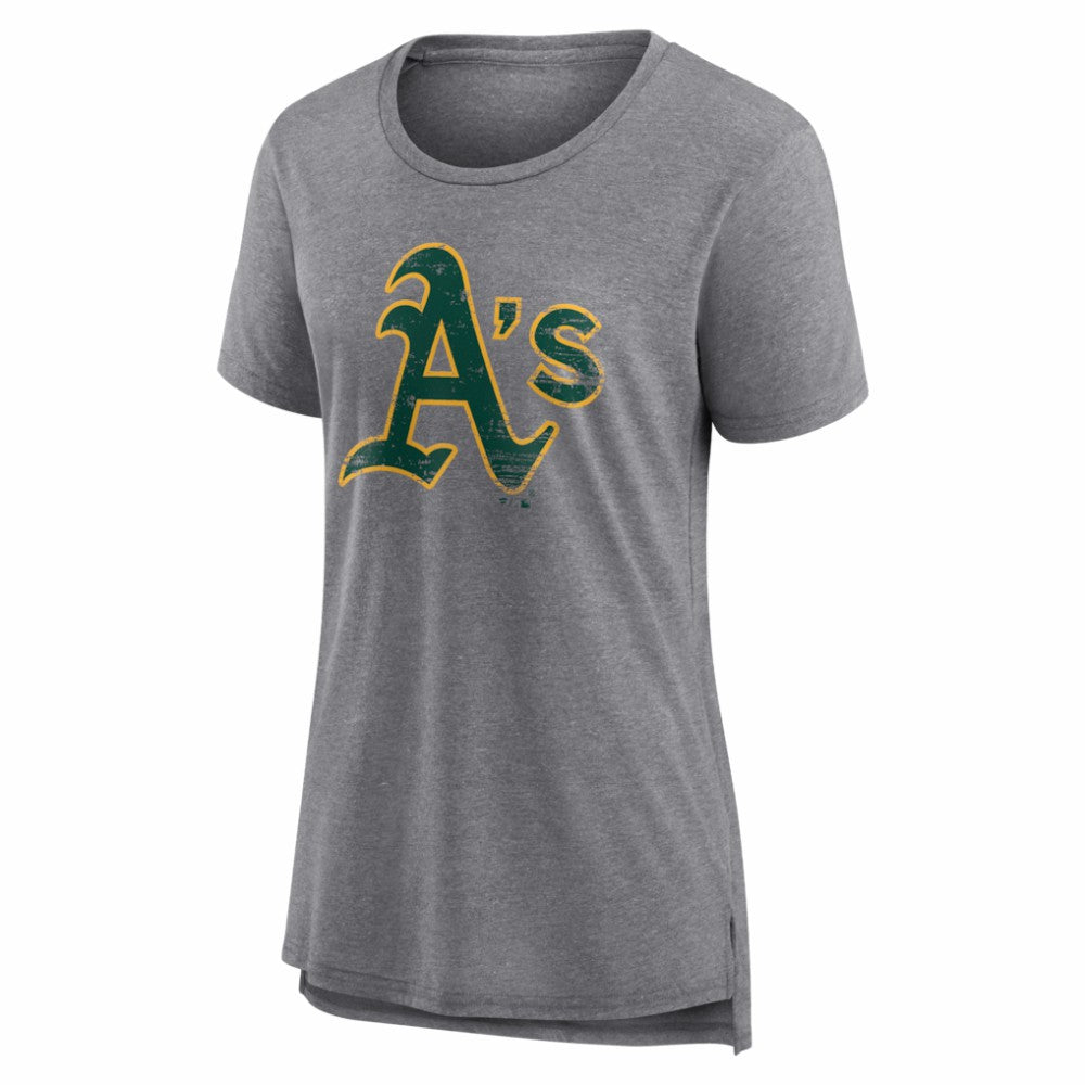 Athletics Women's Heritage Personalized Any Name & Number Tri-Blend T-Shirt - MLB