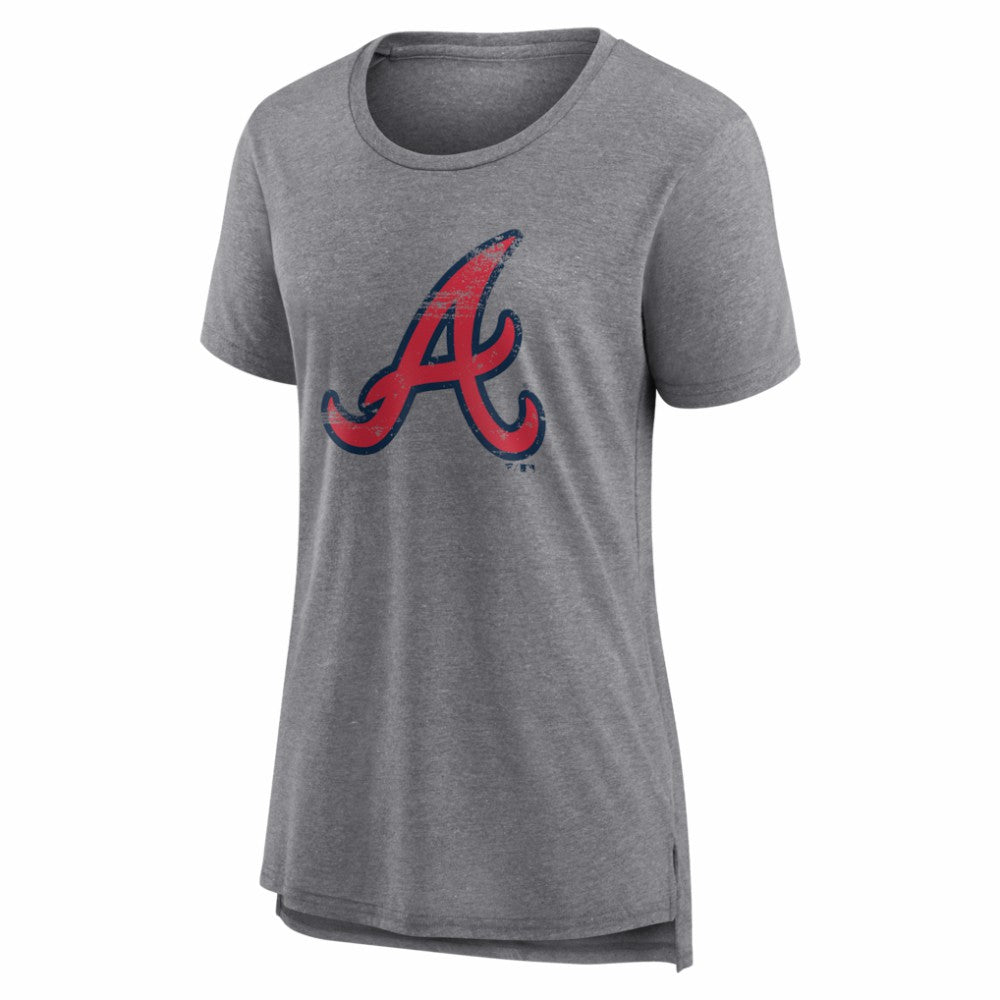 Atlanta Braves Women's Heritage Personalized Any Name & Number Tri-Blend T-Shirt - MLB