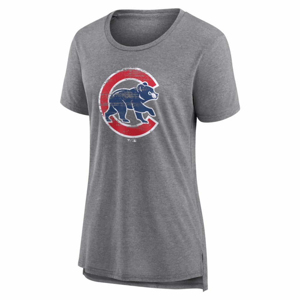 Chicago Cubs Women's Heritage Personalized Any Name & Number Tri-Blend T-Shirt - MLB