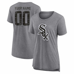 Chicago White Sox Women's Heritage Personalized Any Name & Number Tri-Blend T-Shirt - MLB