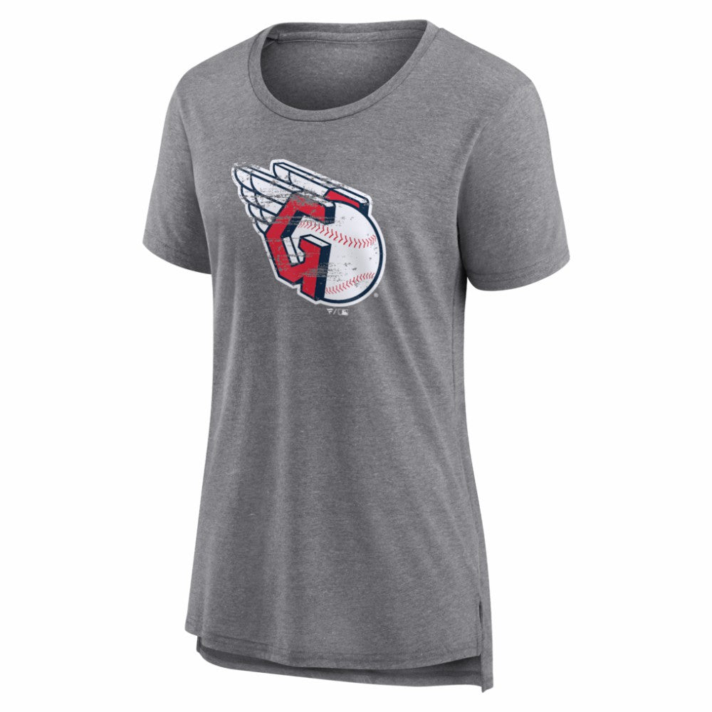 Cleveland Guardians Women's Heritage Personalized Any Name & Number Tri-Blend T-Shirt - MLB