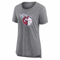 Cleveland Guardians Women's Heritage Personalized Any Name & Number Tri-Blend T-Shirt - MLB