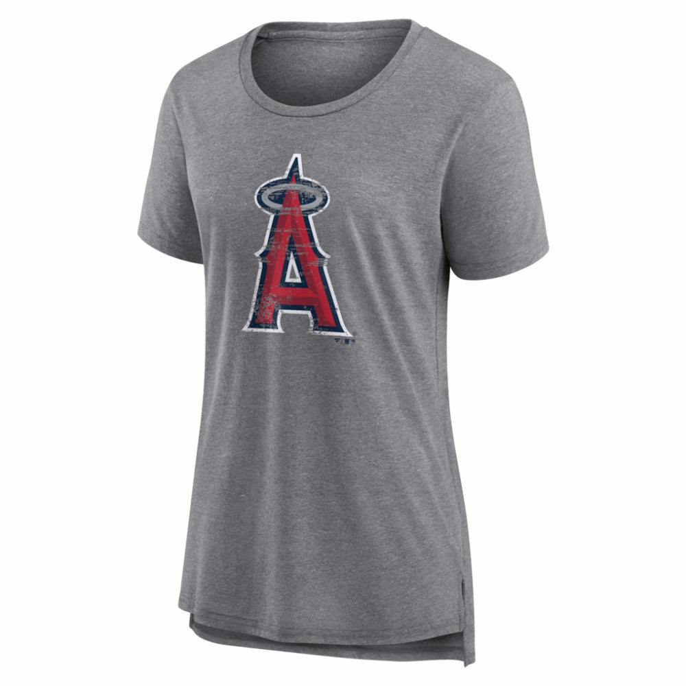 Los Angeles Angels Women's Heritage Personalized Any Name & Number Tri-Blend T-Shirt - MLB