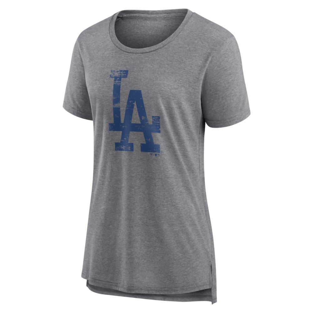Los Angeles Dodgers Women's Heritage Personalized Any Name & Number Tri-Blend T-Shirt - MLB