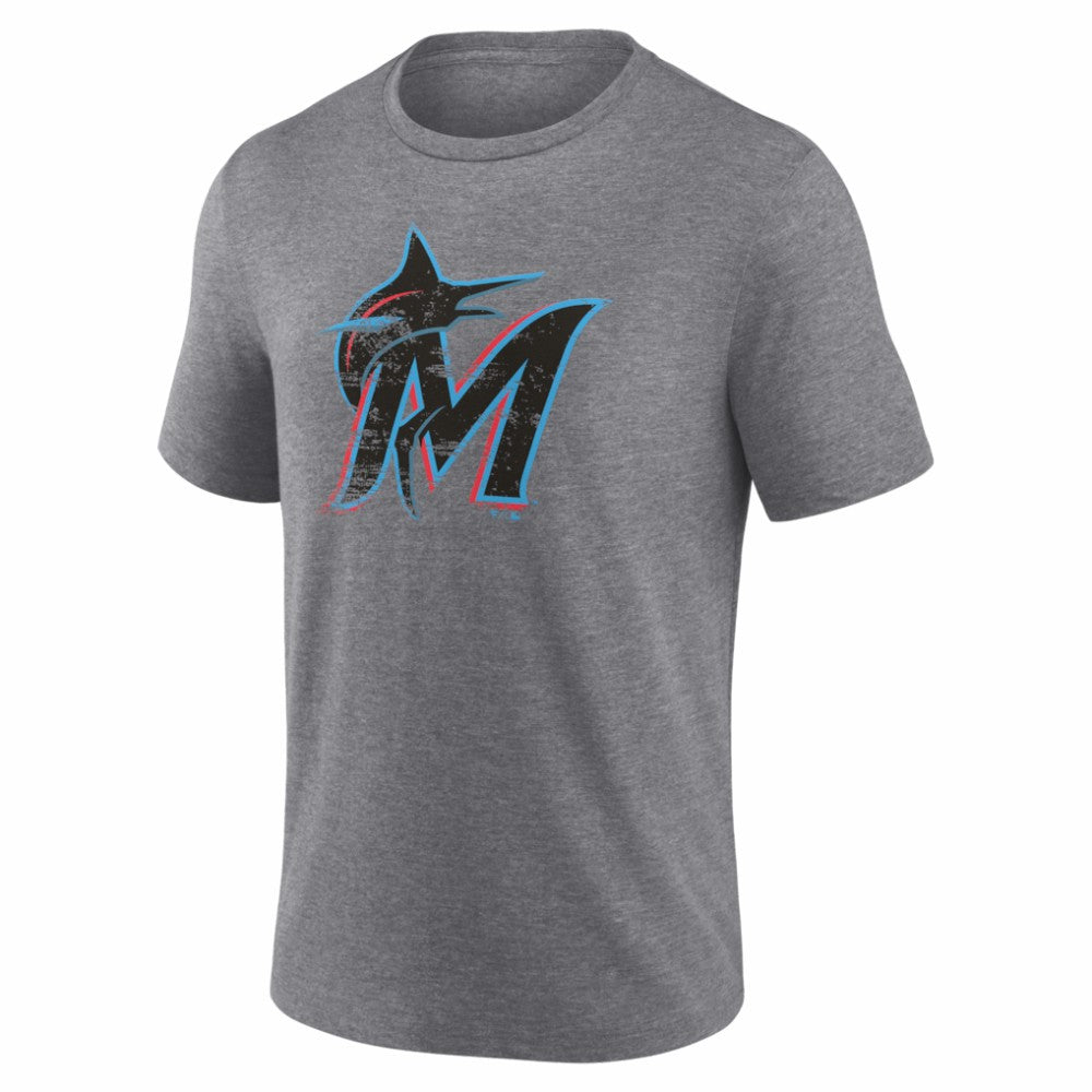 Miami Marlins Heritage Personalized Any Name & Number Tri-Blend T-Shirt - MLB