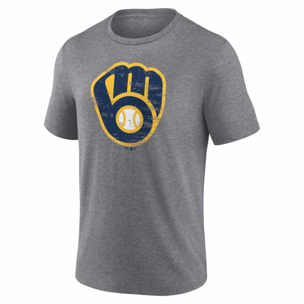 Milwaukee Brewers Heritage Personalized Any Name & Number Tri-Blend T-Shirt - MLB