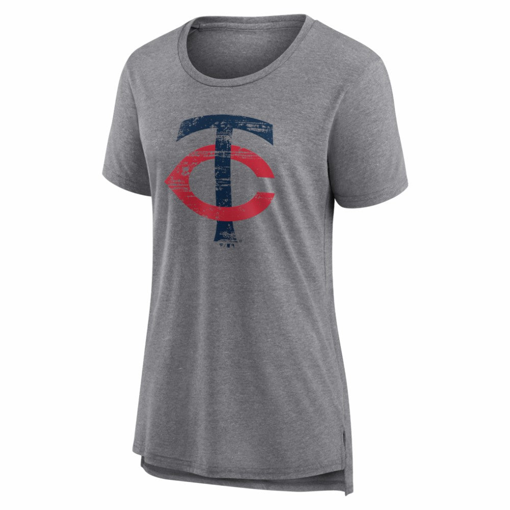 Minnesota Twins Women's Heritage Personalized Any Name & Number Tri-Blend T-Shirt - MLB