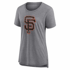 San Francisco Giants Women's Heritage Personalized Any Name & Number Tri-Blend T-Shirt - MLB