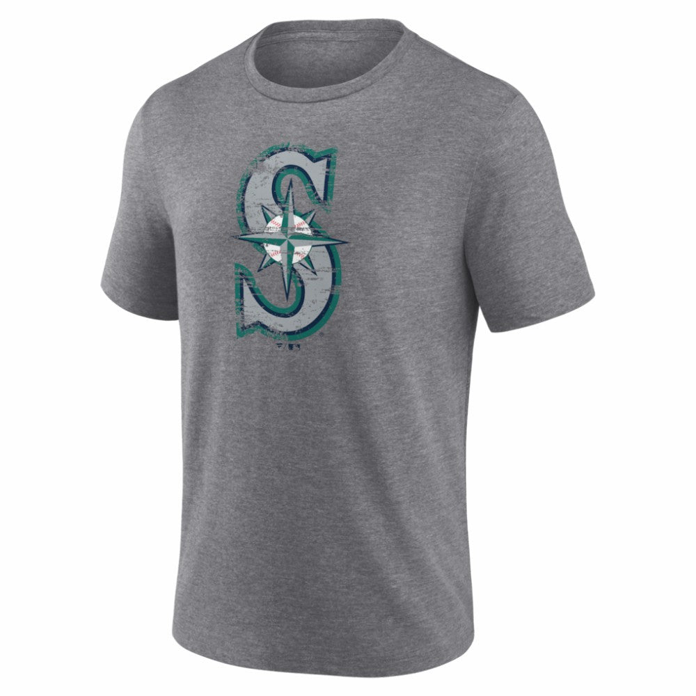 Seattle Mariners Heritage Personalized Any Name & Number Tri-Blend T-Shirt - MLB