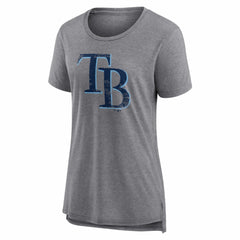 Tampa Bay Rays Women's Heritage Personalized Any Name & Number Tri-Blend T-Shirt - MLB