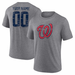 Washington Nationals Heritage Personalized Any Name & Number Tri-Blend T-Shirt - MLB