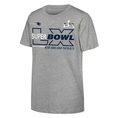 New England Patriots Youth Super Bowl LX Roster T-Shirt Heather Gray | Fanatics