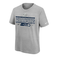 Seattle Seahawks Youth 2025 NFC Champions Locker Room Trophy Collection Authentic T-Shirt Gray | Nike for Sale