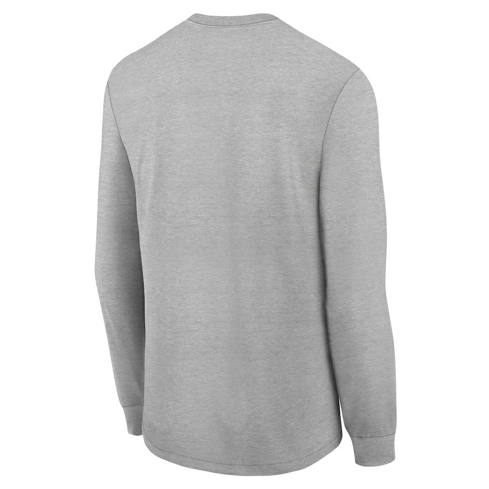 New England Patriots Youth 2025 AFC Champions Locker Room Trophy Collection Long Sleeve T-Shirt Gray | Nike for Sale