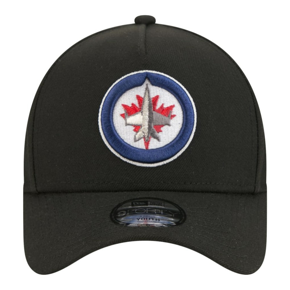 Winnipeg Jets New Era Youth 9FORTY A-Frame Adjustable Hat - Black - NHL