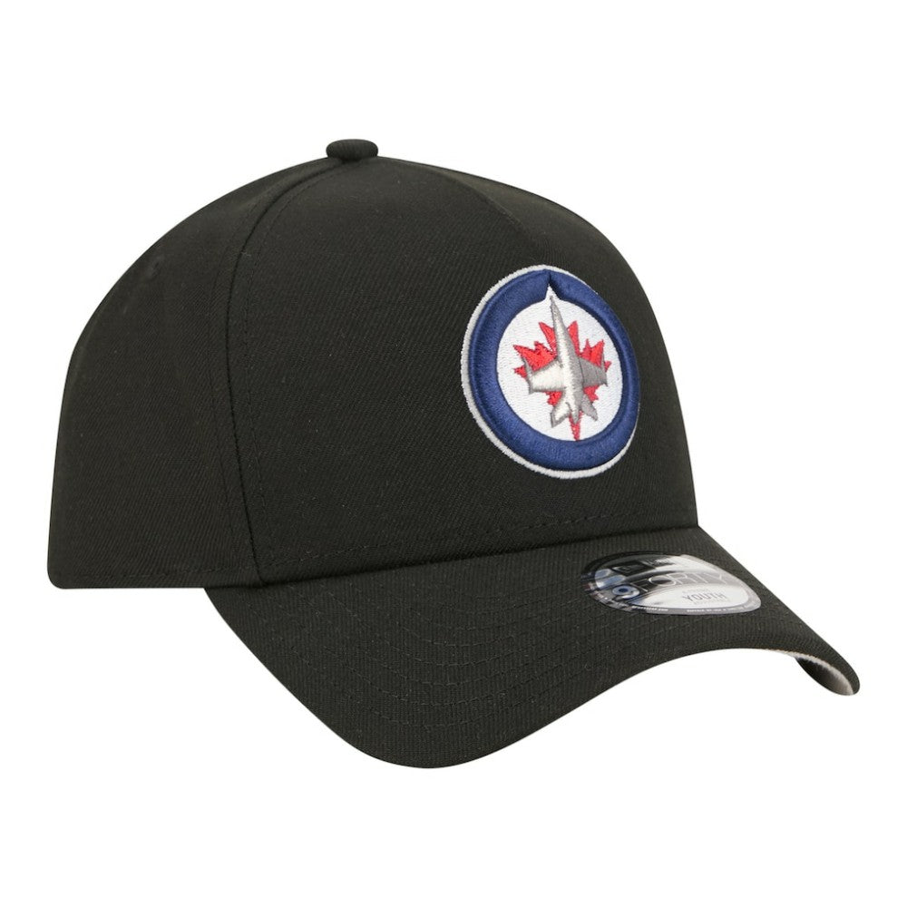 Winnipeg Jets New Era Youth 9FORTY A-Frame Adjustable Hat - Black - NHL