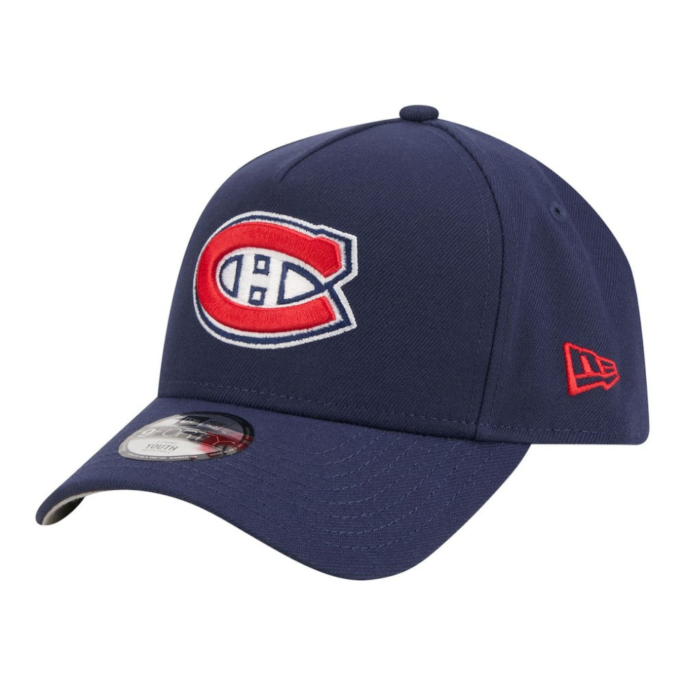 Montreal Canadiens New Era Youth 9FORTY A-Frame Adjustable Hat - Navy - NHL