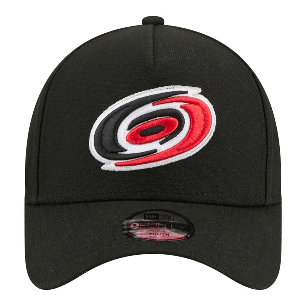 Carolina Hurricanes New Era Youth 9FORTY A-Frame Adjustable Hat - Black - NHL