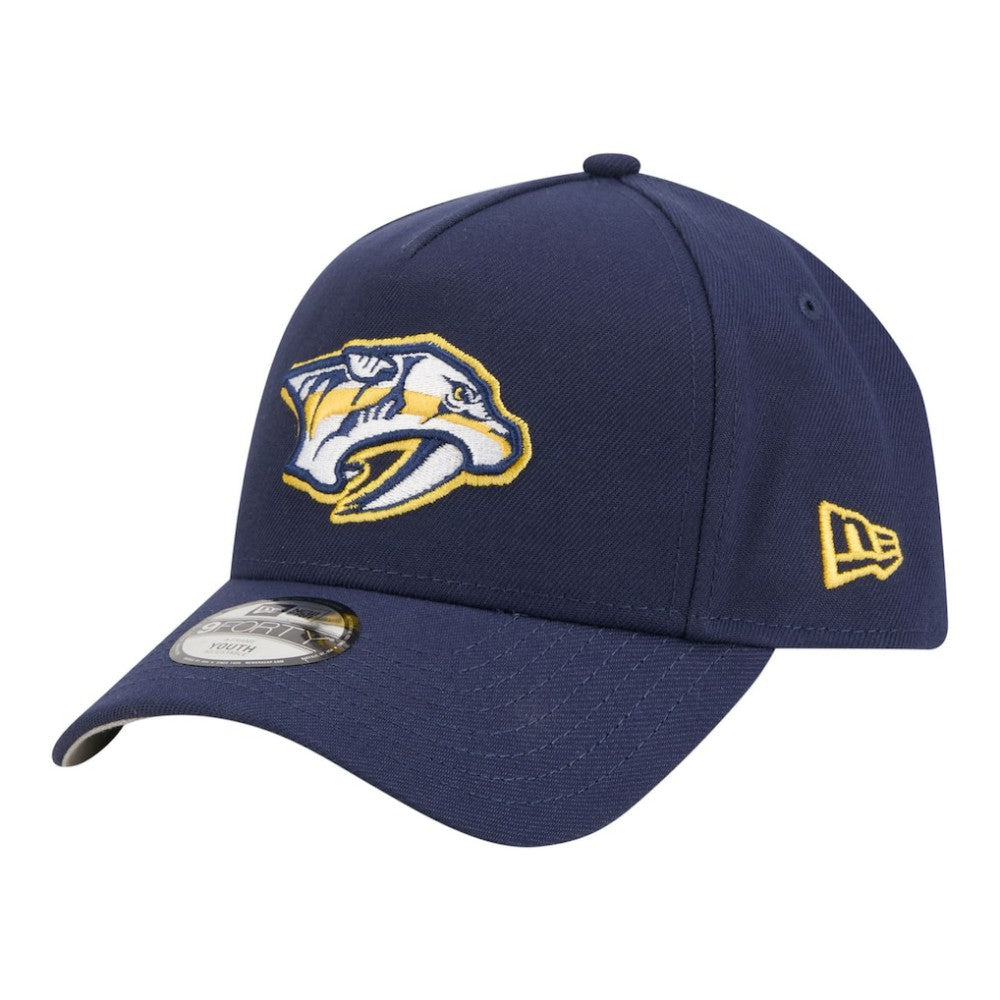 Nashville Predators New Era Youth 9FORTY A-Frame Adjustable Hat - Navy - NHL