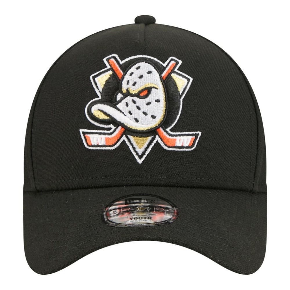 Anaheim Ducks New Era Youth 9FORTY A-Frame Adjustable Hat - Black - NHL