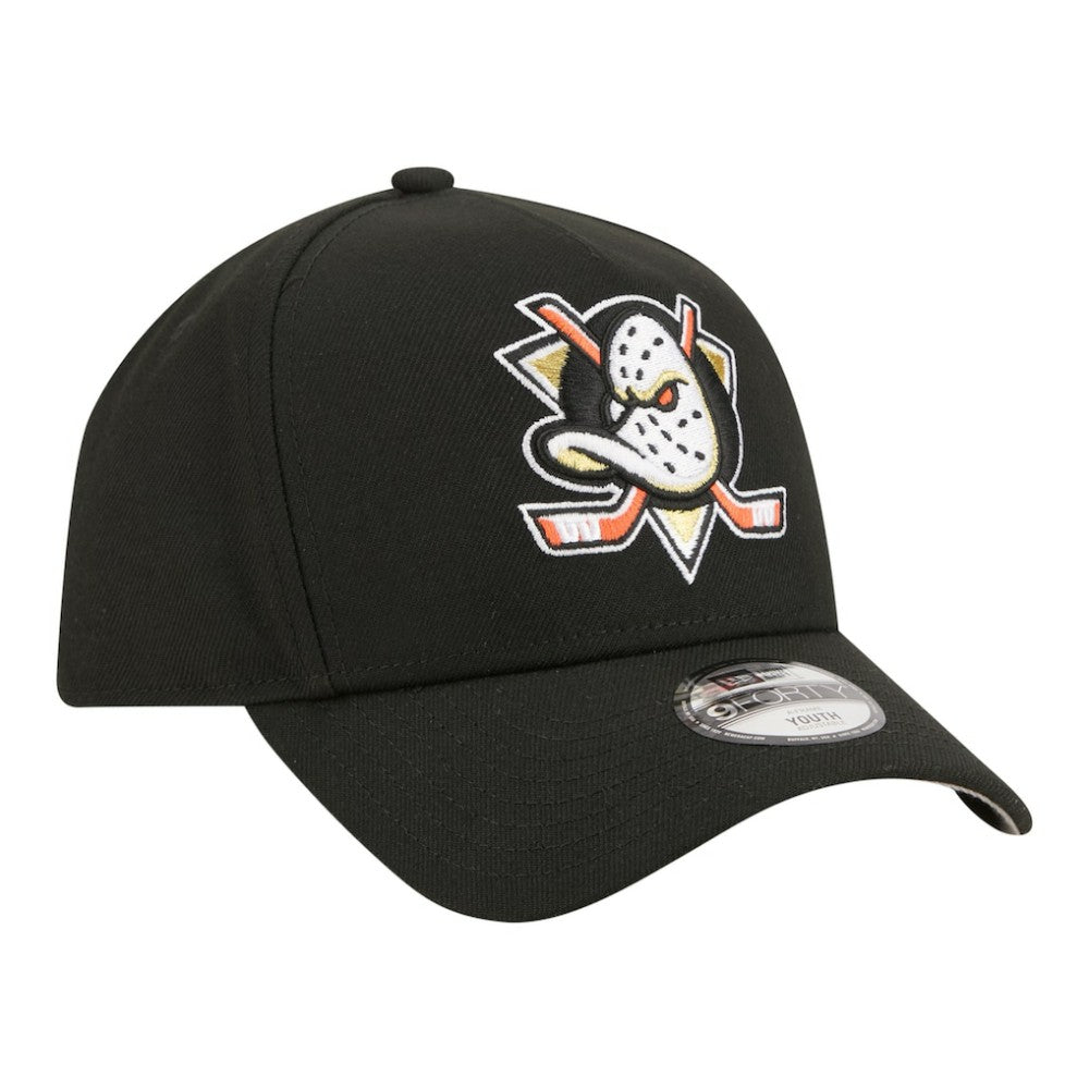 Anaheim Ducks New Era Youth 9FORTY A-Frame Adjustable Hat - Black - NHL