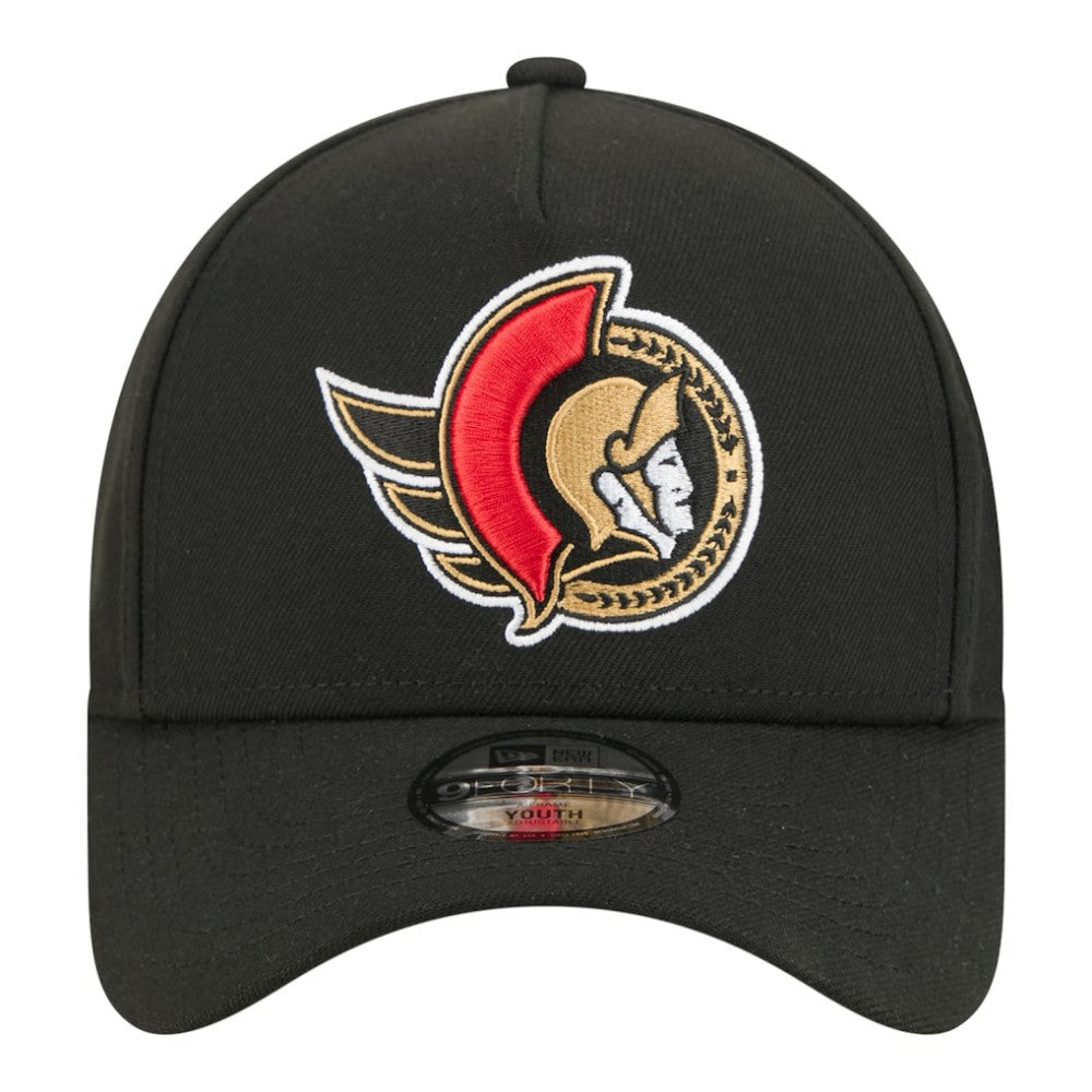 Ottawa Senators New Era Youth 9FORTY A-Frame Adjustable Hat - Black - NHL