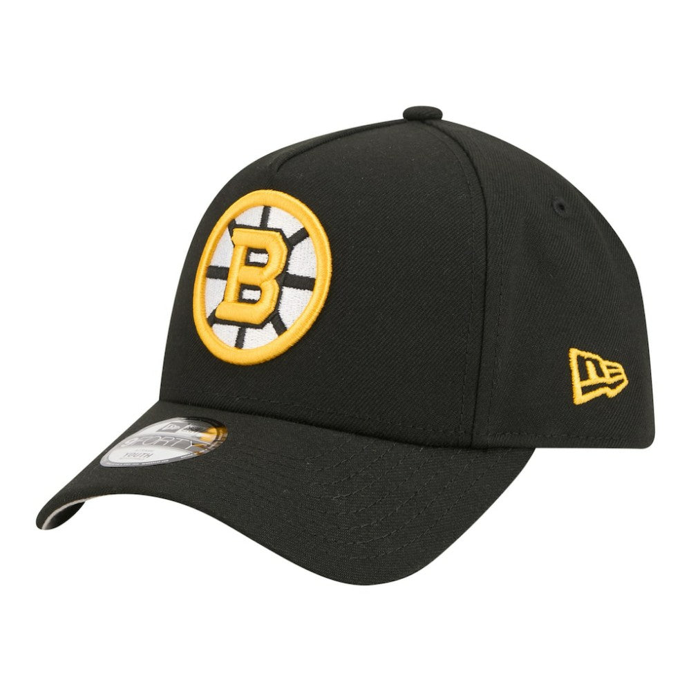 Boston Bruins New Era Youth 9FORTY A-Frame Adjustable Hat - Black - NHL