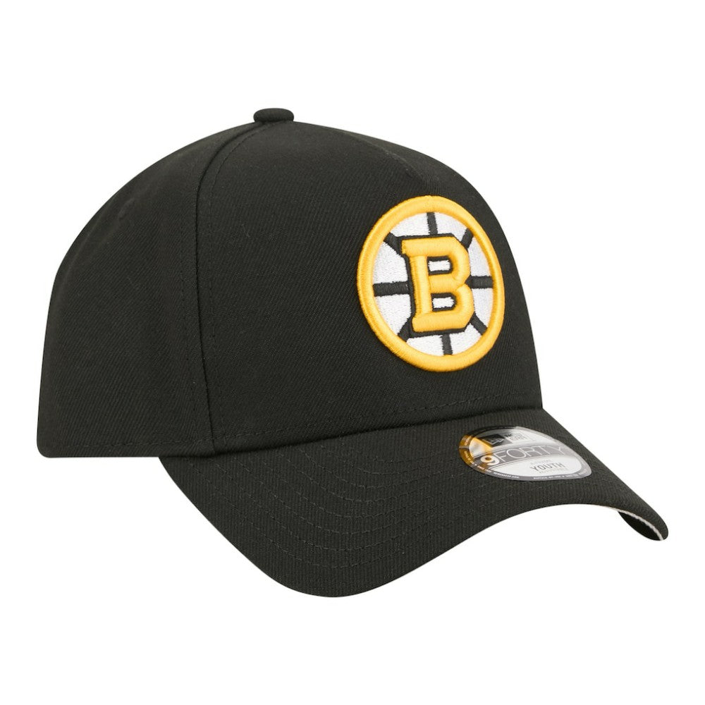 Boston Bruins New Era Youth 9FORTY A-Frame Adjustable Hat - Black - NHL