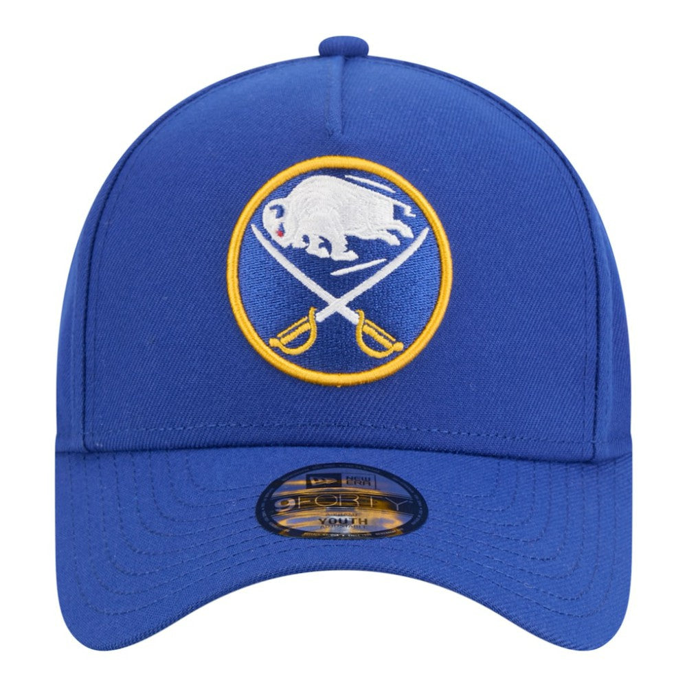 Buffalo Sabres New Era Youth 9FORTY A-Frame Adjustable Hat - Royal - NHL