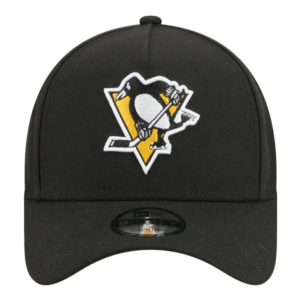 Pittsburgh Penguins New Era Youth 9FORTY A-Frame Adjustable Hat - Black - NHL
