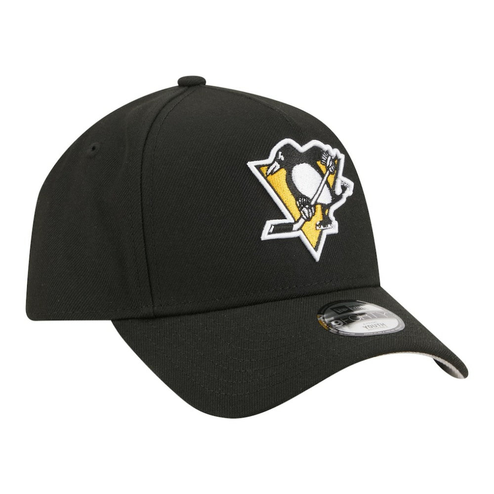 Pittsburgh Penguins New Era Youth 9FORTY A-Frame Adjustable Hat - Black - NHL
