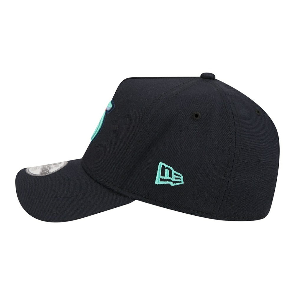 Seattle Kraken New Era Youth 9FORTY A-Frame Adjustable Hat - Deep Sea Blue - NHL