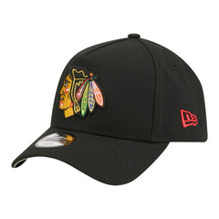 Chicago Blackhawks New Era Youth 9FORTY A-Frame Adjustable Hat - Black - NHL