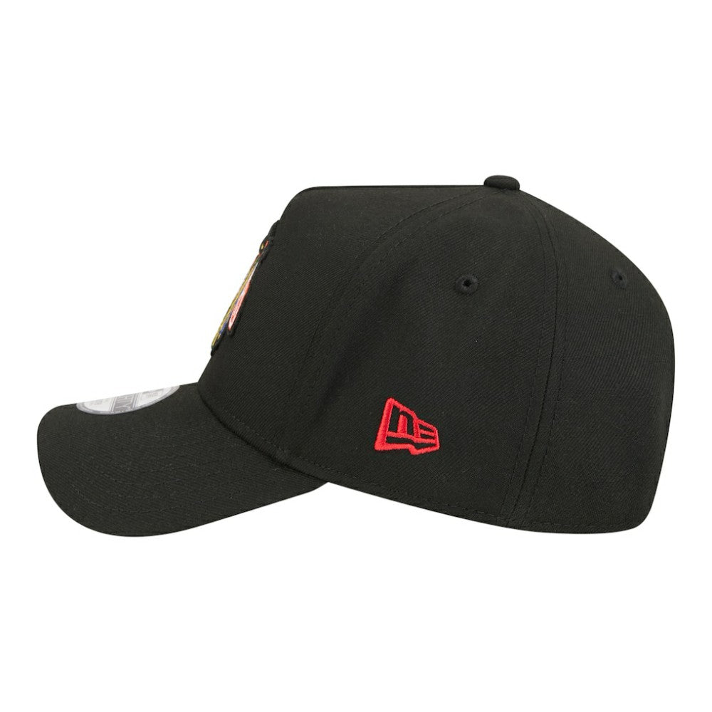 Chicago Blackhawks New Era Youth 9FORTY A-Frame Adjustable Hat - Black - NHL
