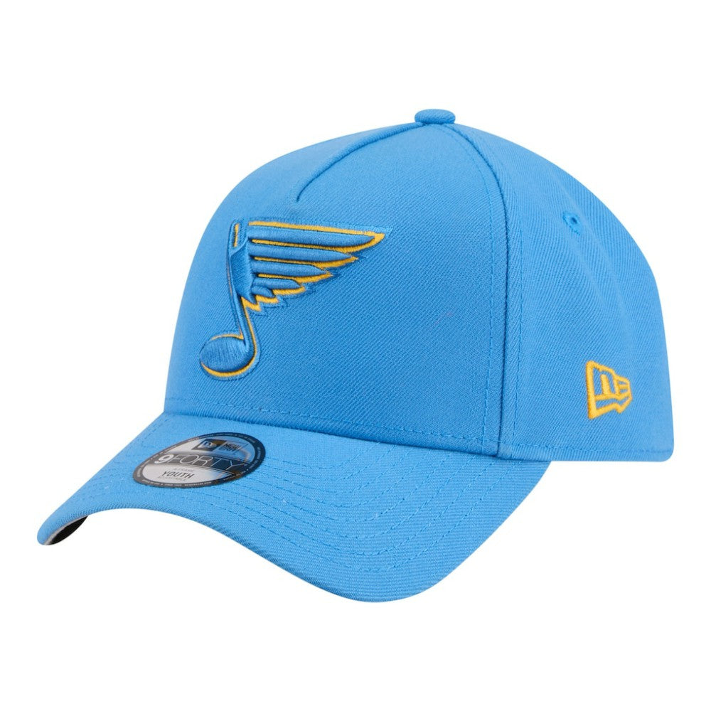 St. Louis Blues New Era Youth 9FORTY A-Frame Adjustable Hat - Blue - NHL
