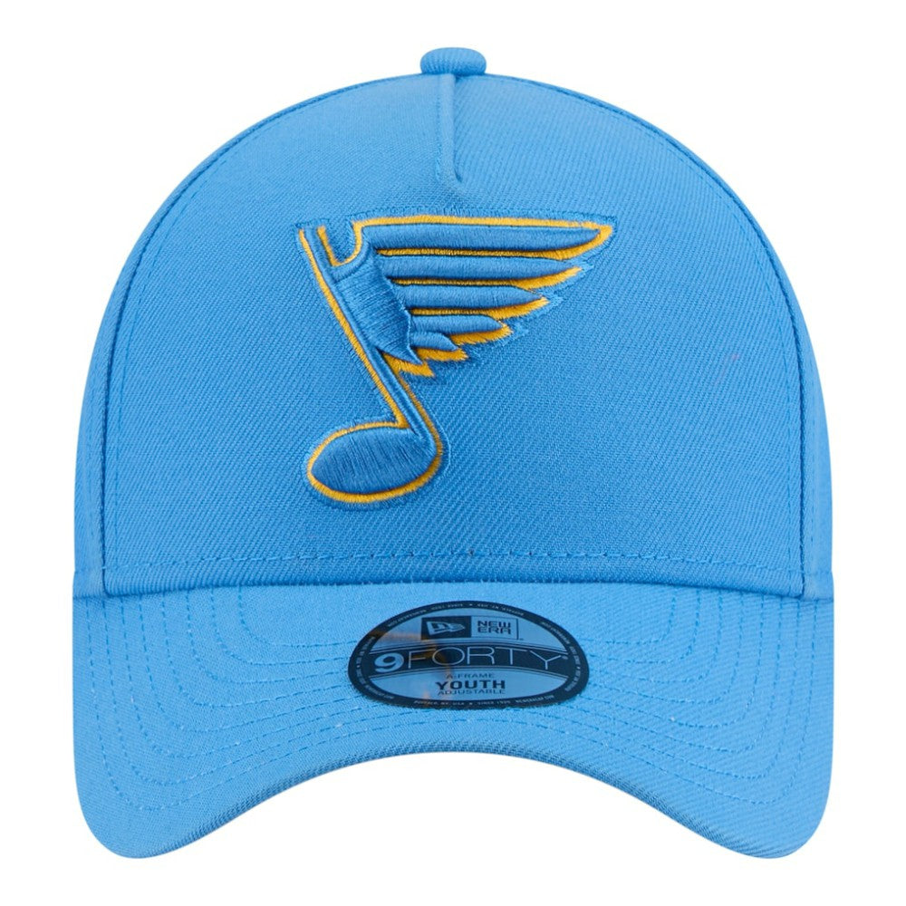 St. Louis Blues New Era Youth 9FORTY A-Frame Adjustable Hat - Blue - NHL