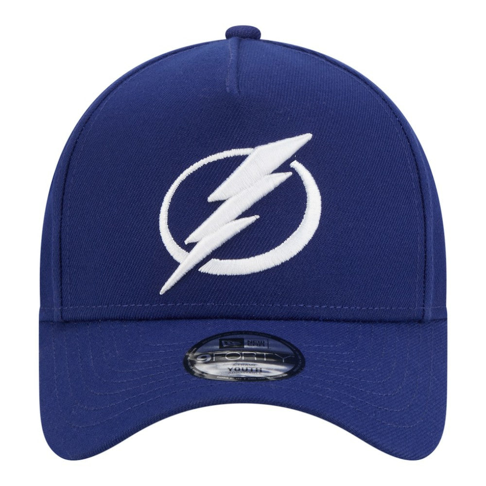 Tampa Bay Lightning New Era Youth 9FORTY A-Frame Adjustable Hat - Blue - NHL